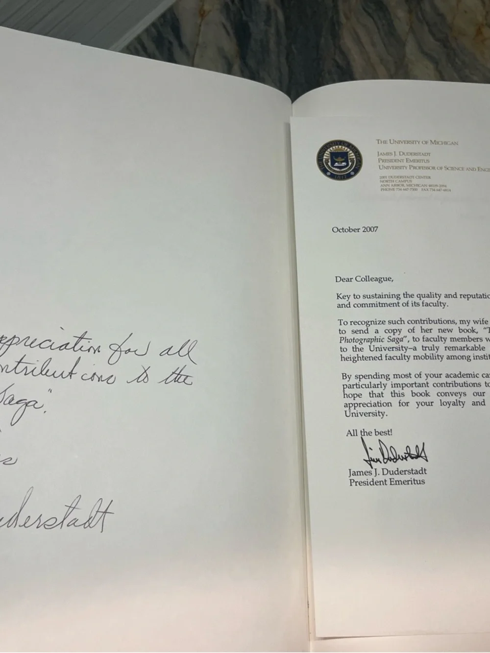 THE UNIVERSITY OF MICHIGAN: A PHOTOGRAPHIC SAGA – SIGNED AUTHOR Anne Duderstadt